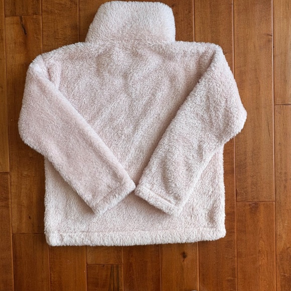 vintage Tommy Hilfiger Zip-Front Fleece Bomber Jacket Womens M Beige - Picture 9 of 13